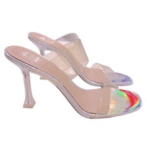 Rare Disney x Aldo Cinderella’s Stepsisters Clear Flared Heel Limited Edition